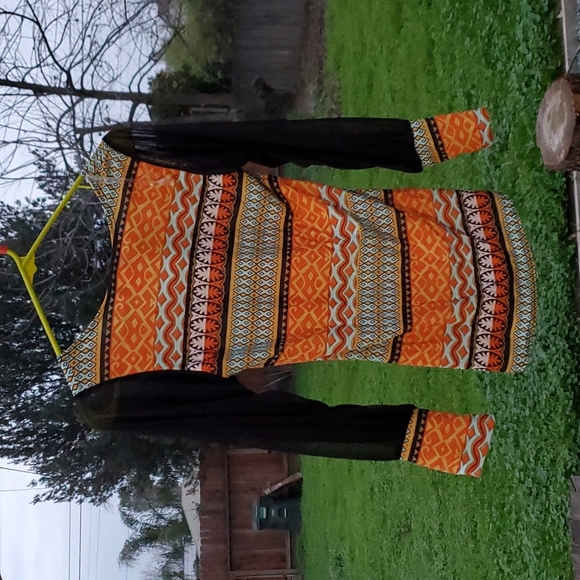 Panhandle Slim Women's Knit Top. Black/Orange/Blue. Size Small. NWT. USA. - Picture 2 of 10